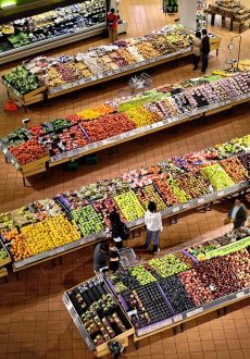 supermarket, stalls, coolers